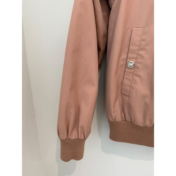 Vintage 80's London Fog Dusty Rose Bomber Jacket, size 12 - Picture 7 of 13